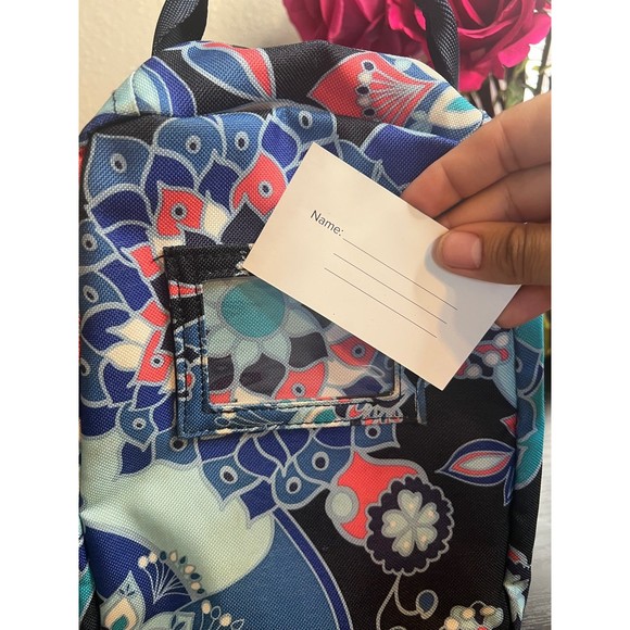 Vera Bradley Blue Lotus Floral Insulated Lunch Bag - Picture 5 of 11